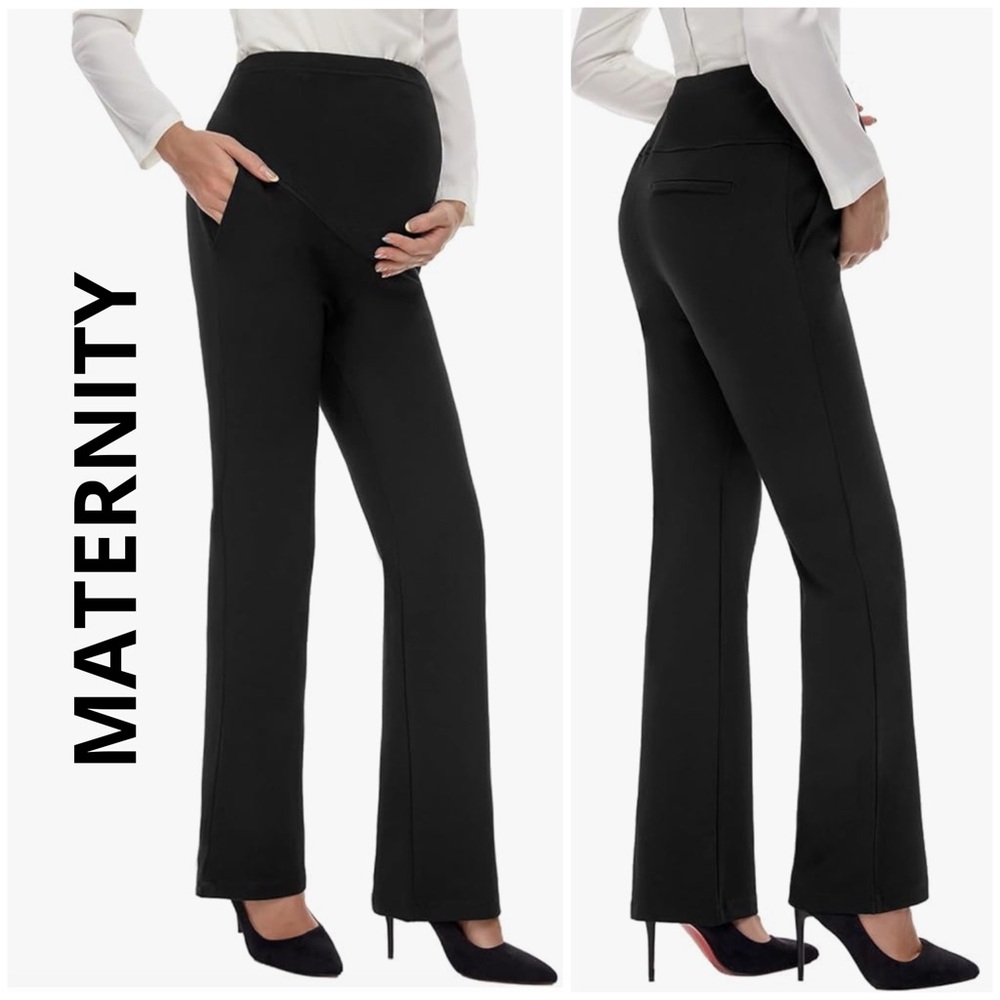 Maternity Boot-Cut Dress Pants - Black
